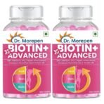 DR. MOREPEN Biotin+ Tabs | With Multivitamins, Amino Acids, Natural Extract of Amla, Turmeric & Green Tea, Bhringraj & Brahmi | 60 Tablets Pack of 2 - Fast UK Delivery