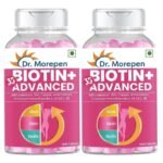 DR. MOREPEN Biotin+ Tabs | With Multivitamins, Amino Acids, Natural Extract of Amla, Turmeric & Green Tea, Bhringraj & Brahmi | 60 Tablets Pack of 2 - Fast UK Delivery
