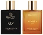 Bella Vita Luxury Ceo Man Liquid Eau De Parfum Honey Oud Unisex Eau De Parfum With Bergamot Patchouli Vanillapremium Long Lasting Sweet & Spicy Fragrance For Men & Women 100Ml,Black - Fast UK Delivery