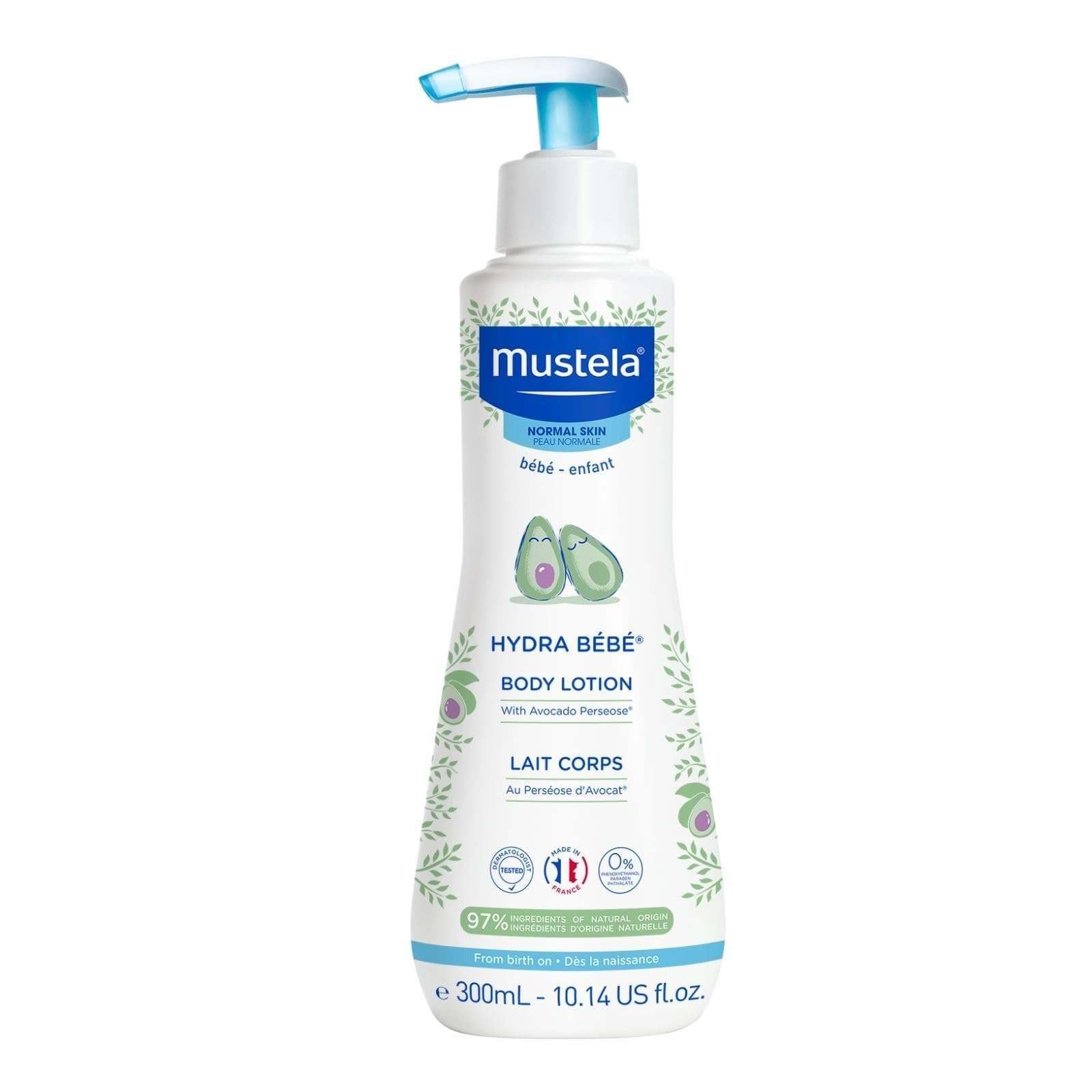 uk61YtBMZSKEL-1-1.jpg Mustela Hydra Bebe Body Lotion, White, Avocado, 100 ml - Fast UK Delivery - Image 1