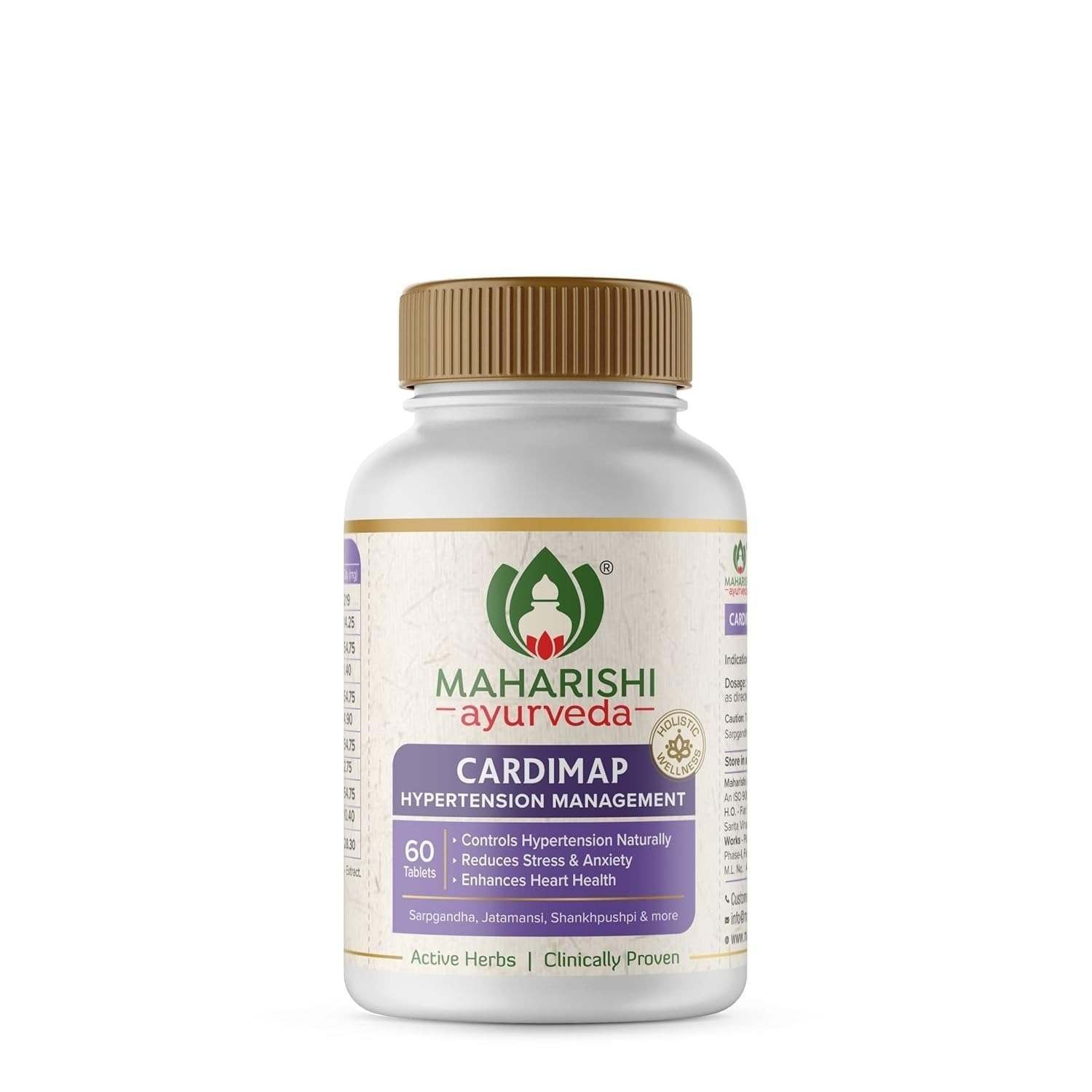 uk61ZCVuuWVdL-1-1.jpg MAHARISHI AYURVEDA Cardimap Hypertension Management- Pack of 12 x 60 Tab - Fast UK Delivery - Image 1