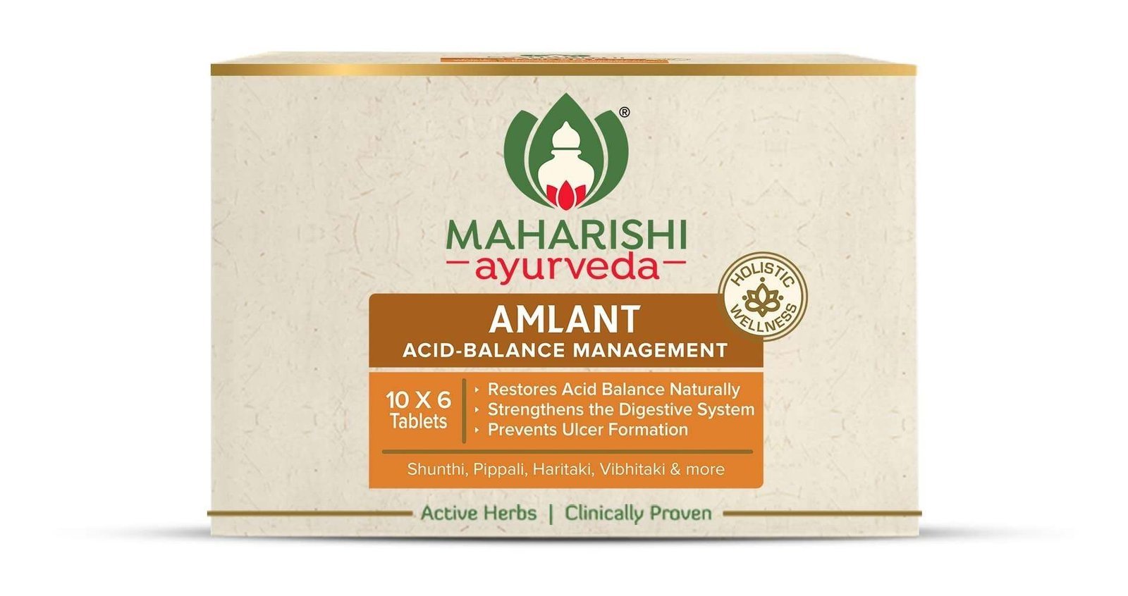 uk61a2hWDpJL-1.jpg Maharishi Ayurveda Amlant For Acidity Heartburn Gas & Bloating, Strengthens Digestive System Helps in reducing Acidity Recurrence Quick Relief from Acidity Clinically Proven Enriched with Haritaki and other 14 other potent Herbs 60 Tablets Pack of 1 - Fast UK Delivery - Image 1