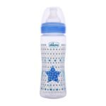 Chicco Well-Being Baby Feeding Bottle, 330ml, 4+ Months | Advanced Anti-Colic Nipple | Soft Silicon Teat | Wide Neck, Anti-Drip Bottle |BPA Free(Blue) - Fast UK Delivery
