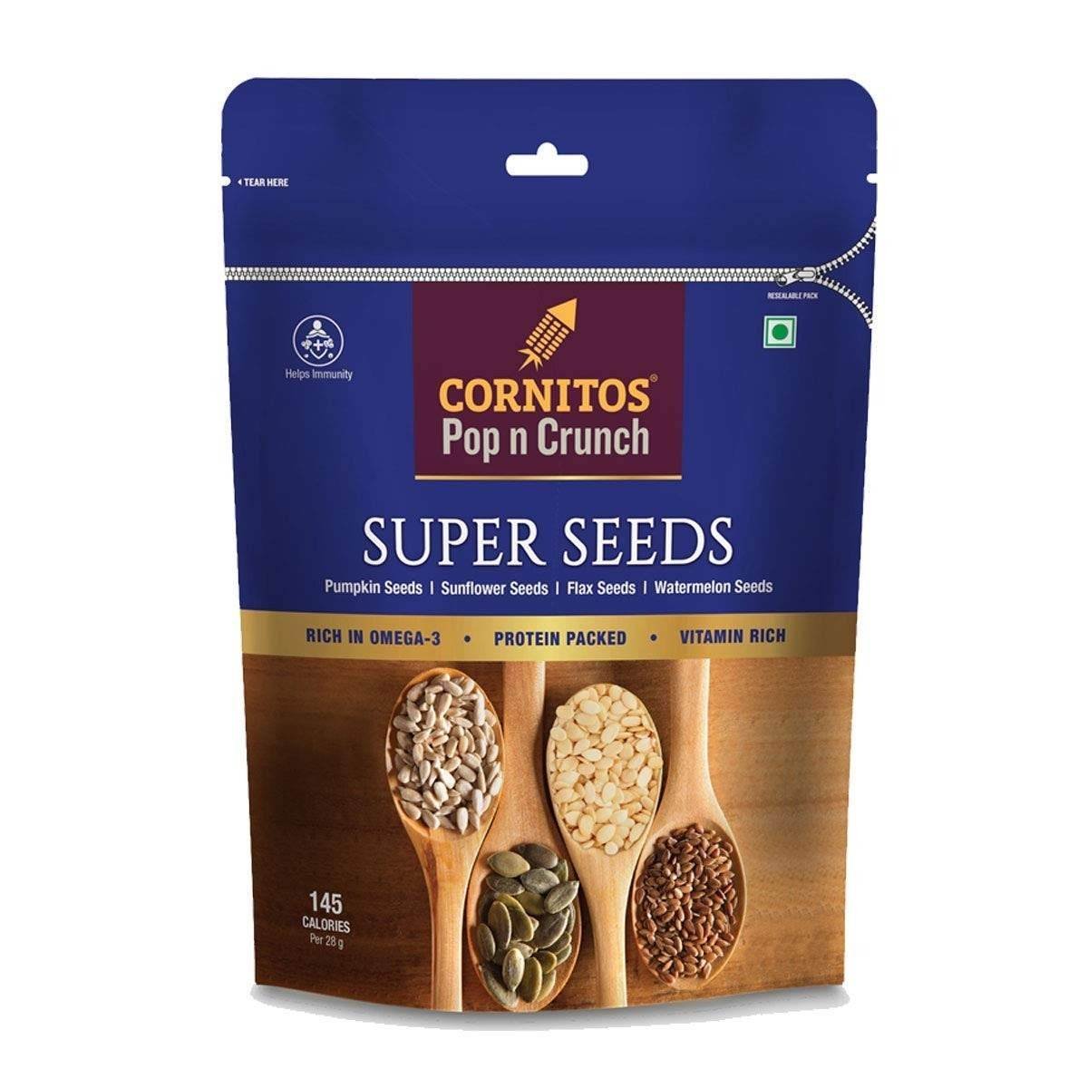 uk61bK34AeyLL-1-1.jpg Cornitos Roasted Super Seeds - Seed Mix 200g - Fast UK Delivery - Image 1