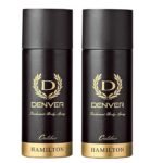 DENVER Caliber Deodorant -165ML (Pack Of 2) | Long Lasting Deo Body Spray for Men - Fast UK Delivery