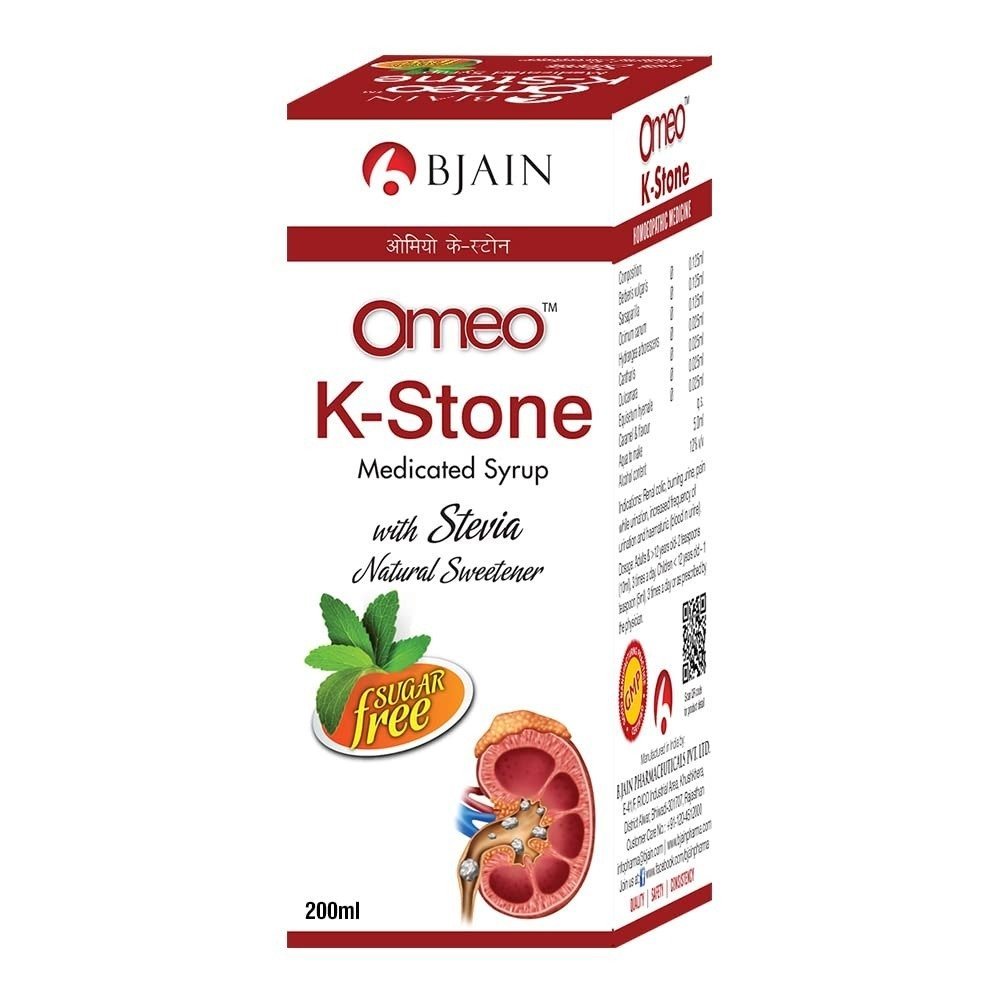 uk61c1ZlluImL-1-1.jpg Bjain Omeo Homeopathic K-Stone Syrup-Sugar Free 200ml - Fast UK Delivery - Image 1