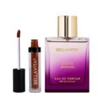 Bella Vita Luxury Just A Fling Duo|Date Women Perfume 100Ml + Kiss Proof Liquid Lipstick 4.5Ml|Shade Just Nude|Pink Pepper,Musk And Jasmine Gift Pack|Long Lasting|Ultra Matte Lipstick|Transfer-Proof - Fast UK Delivery