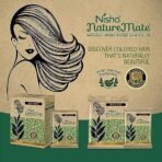 Nisha Nature Mate Henna based hair Color No ammonia 100% herbal protection and long-lasting strong shine hair, 180 G (60g X 3 Pack, Natural Black) - Fast UK Delivery - Image 7