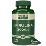 Nutrabud Organics Spirulina Capsule 2000mg per Serving - 120 Veg Capsules - For Women, Men - Preservative & Additive Free (120 Count (Pack of 1)) - Fast UK Delivery