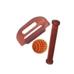 FA INDUSTRIES Wooden Handle massager (5x3) In, Ball massager (2x2) In Foot massager (12x2) In set of 3 Brown colour (Only Massager Manufacturering)