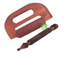 FA INDUSTRIES Wooden Handle massager (6x3.5 cm), Wooden Relaxing Acupressure Foot/Feet Massager Slippers (Set of 2) (Only Massager Manufacturering) - Fast UK Delivery