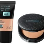 Maybelline New York Liquid Full Coverage Foundation For Oily Skin oil, Matte & Poreless, Fit Me, 310 Sun Beige & New York Compact Powder, Fit Me, 310 Sun Beige, 8G, Pack Of 1 - Fast UK Delivery