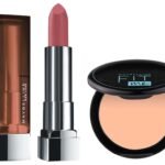 Maybelline New York Matte Lipstick for All Skin Type,Buildable, Intense Colour, 507 Almond Pink, 3.9G & New York Compact Powder, With Spf To Protect Skin From Sun, Absorbs Oil, Fit Me, 115 Ivory, 6G - Fast UK Delivery