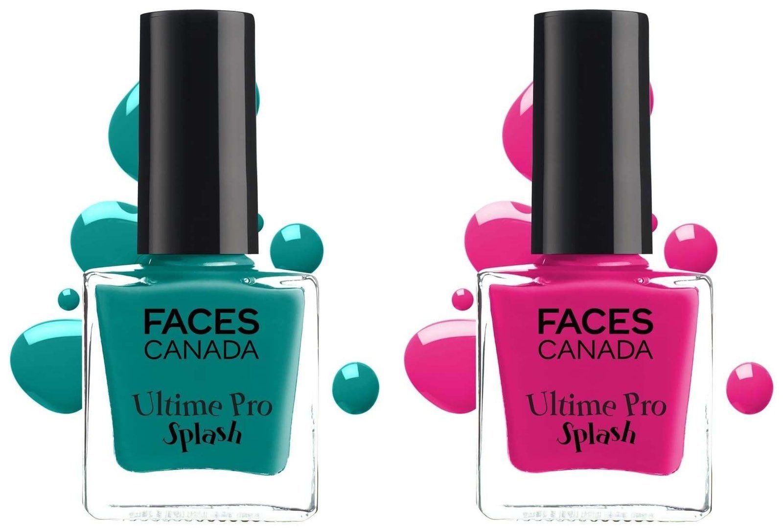 uk61eJBsz5WL-1.jpg FACESCANADA Splash Nail Enamel, Pink Flemenco 21, 8 Ml And Faces Glossy Finish Splash Nail Enamel, Bahama Breeze 58, 8 Ml - Fast UK Delivery - Image 1
