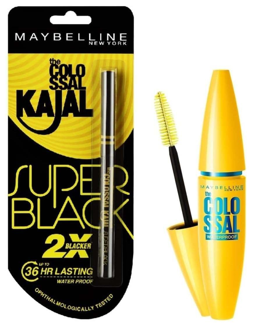 uk61ejuYHxOGL-1.jpg Maybelline New York Colossal Kajal, Super Black, 0.35g And Maybelline New York Volume Express Colossal Masacara, Waterproof, Black, 10 ml - Fast UK Delivery - Image 1