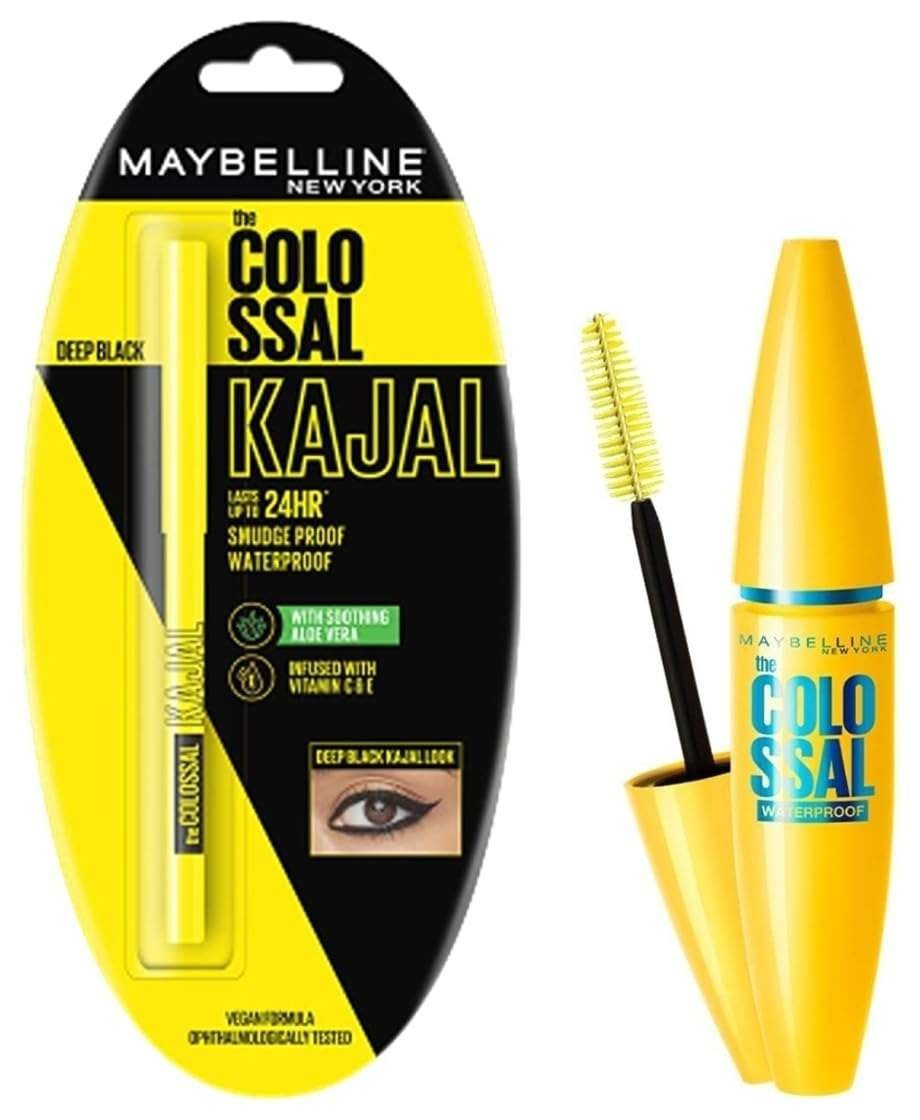 uk61f2oMzy7wL-1.jpg Maybelline New York Colossal Kajal, Black, 0.35g And Maybelline New York Volume Express Colossal Masacara, Waterproof, Black, 10 ml - Fast UK Delivery - Image 1