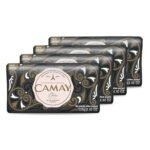 Camay Chic Citrus Beauty Soap with Aromatic Wood, Indulging French Fragrance, Moisturizing Bathing Body Soap with Nature's Scent & Creamy Lather for Daily Skincare, 125g (Pack of 4) - Fast UK Delivery