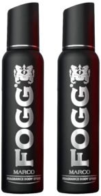 Fogg Marco No Gas Deodorant for Men, Long-Lasting Perfume Body Spray, 150 ml (Pack of 2) - Fast UK Delivery