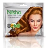 Nisha Cream Hair Color Rich Bright Long Lasting Hair Colouring For Ultra Soft Deep Shine 100% Grey Coverage Conditioning With Natural Herbs Honey Blonde (Pack of 1) - Fast UK Delivery
