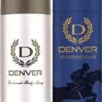 DENVER Imperial Deo + Goal Deo (165ML Each) - Combo Pack of 2 | Long Lasting Fragrance Deodorant Body Spray for Men - Fast UK Delivery