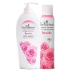 Enchanteur Romantic Perfumed Deo Spray for Women, 150ml & Enchanteur Romantic Perfumed Body Lotion, 500ml, with Aloe Vera & Olive Butter for Silky Smooth Skin - Fast UK Delivery