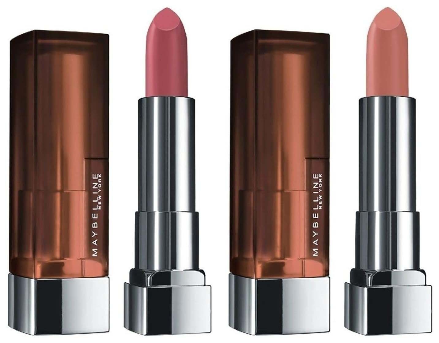 uk61gDXtfnGHL-1.jpg Maybelline New York Color Sensational Creamy Matte Lipstick, 656 Clay Crush, 3.9g and Maybelline New York Color Sensational Creamy Matte Lipstick, 660 Touch of Spice, 3.9g - Fast UK Delivery - Image 1