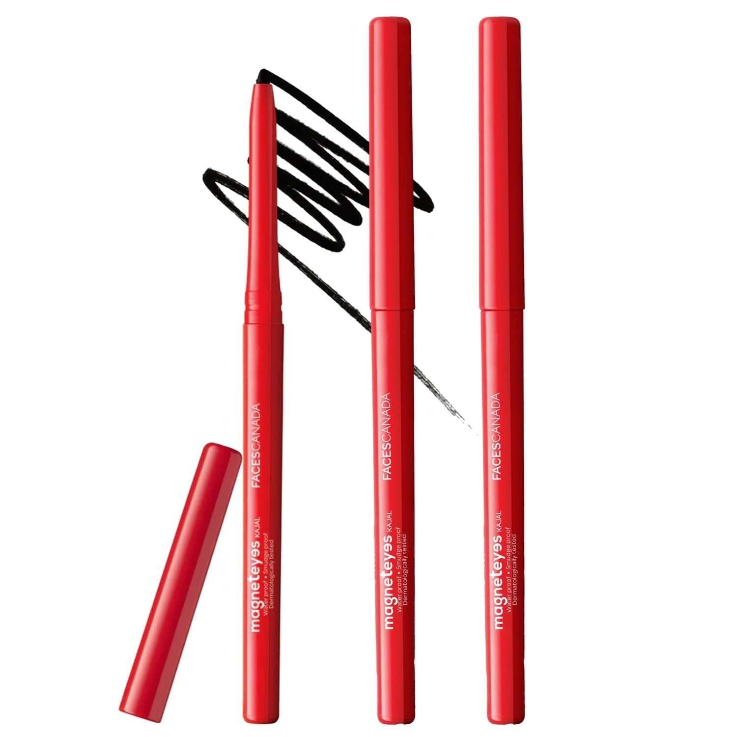 uk61gyvLiQIXL-1.jpg FACESCANADA Magneteyes Matte Finish Kajal 2 In 1 Black & Magnet Eyes Kajal, Waterproof, Black 0.35g - Fast UK Delivery - Image 1