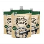 CURRYiT Preservative Free Garlic Paste 150gm | Thick & Coarse | Ready to Cook Lehsun Cooking Paste| Fresh & Pure | Organically Processed Garlic paste (Pack of 3) - Fast UK Delivery