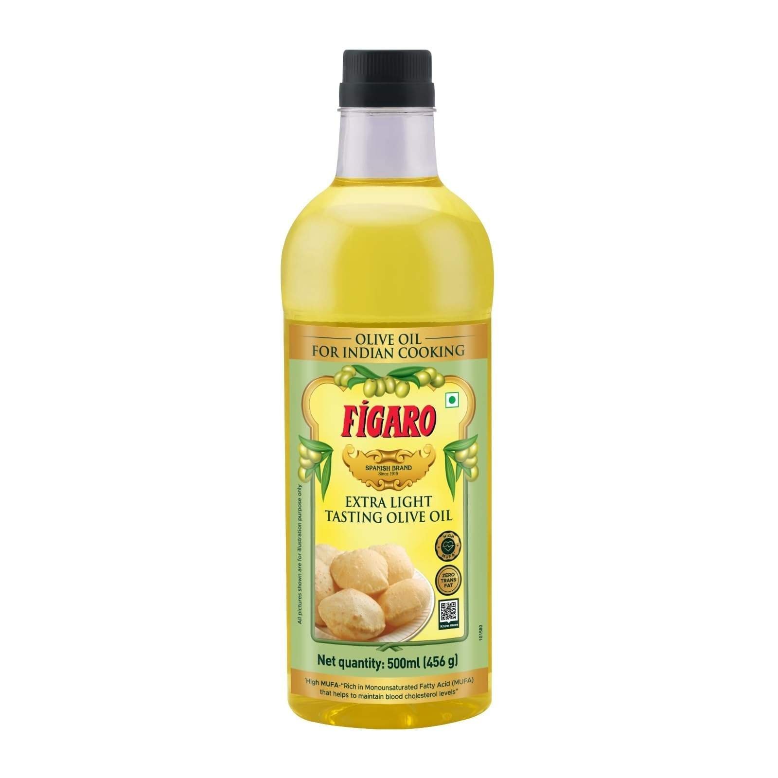 uk61hHhe3rBVL-1.jpg Figaro Extra Light Tasting Olive Oil- Ideal for All Indian Cooking- Suitable for Deep Frying- Imported from Spain- 500 ml - Fast UK Delivery - Image 1