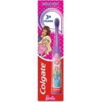 Colgate Barbie Toothbrush For Kids, Battery Powered Electric Toothbrush, Age 3+, Kids Toothbrush With Extra Soft Bristles And Slim Handle, Includes Replaceable Batteries, Pack of 1 - Fast UK Delivery