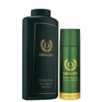 DENVER Hamilton Deo 200ML & Hamilton Talc - 300GM (Combo Pack of 2) | Long Lasting Fragrance Premium Talcum Body Powder for Men - Fast UK Delivery