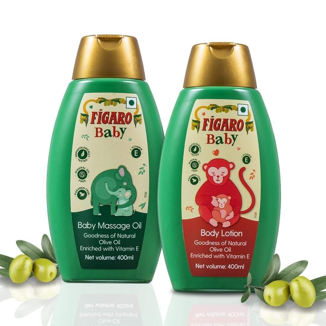 uk61hlw8Q6QuL-1.jpg Figaro Baby Massage Oil with Goodness of Natural Olive oil enriched with vitamin E 400 ml&Figaro Baby Lotion with Goodness of Natural Olive oil enriched with vitamin E, Dermatologically tested 400 ml - Fast UK Delivery - Image 1