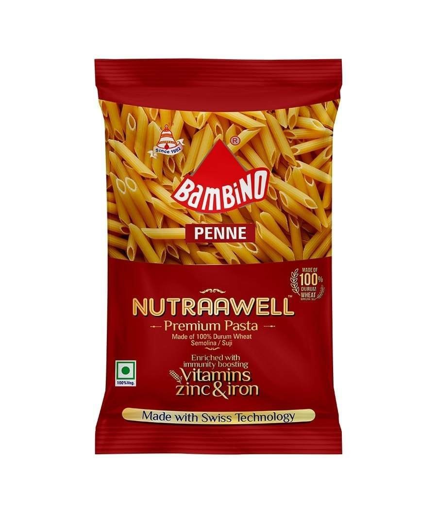 uk61hpEjnTw4L-1-1.jpg Bambino Pasta, Penne, 500Gm Pouch, Vegetarian - Fast UK Delivery - Image 1