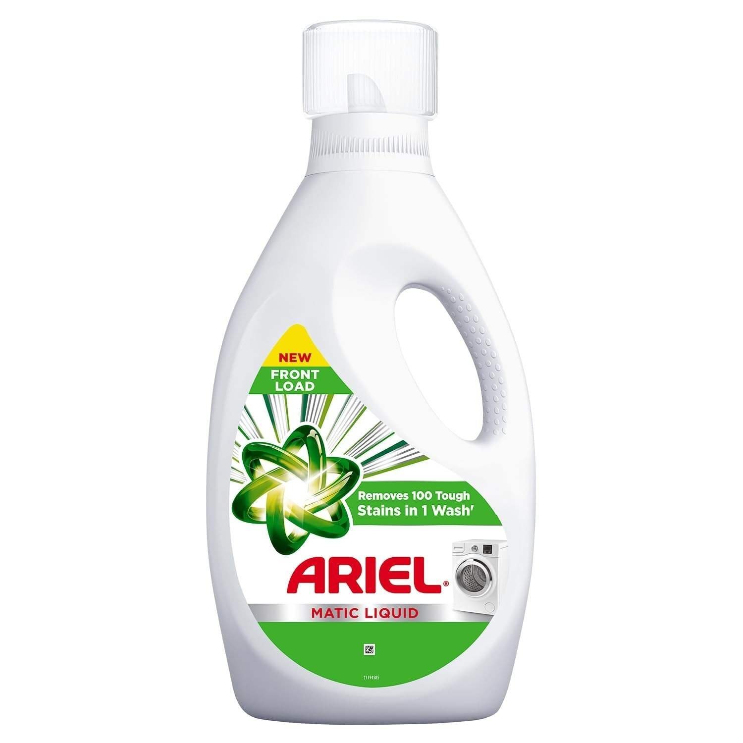 uk61iHDZsBuTL-1-1.jpg Ariel Liquid Detergent Front Load - 2L + 500ml free | Removes 7 day dried-in Stains in 1 wash inside Washing Machine | Now at Price of Powders | Amazing Fragrance | Protects Colours | Dissolves Faster - Fast UK Delivery - Image 1