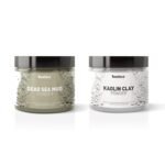 Beaface Combo of 2 Dead sea mud and Kaolin Clay Powder Each of 100 gm | White Kaolin Clay Powder For Face Masks | Dead Sea Mud Clay Powder for skin Protect from dryness and flakiness