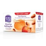 BOROPLUS Glycerine Bathing Bar With Swiss Apple & Almond Oil (125G, Free) - Fast UK Delivery