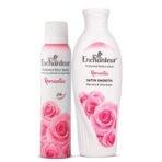 Enchanteur Romantic Perfumed Deo Spray for Women, 150ml And Enchanteur Romantic Perfumed Body Lotion, 250ml, with Aloe Vera & Olive Butter for Satin Smooth Skin - Fast UK Delivery