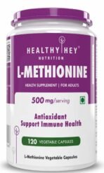 HealthyHey Nutrition L-Methionine Free Form Pure Crystalline -120 Veg Capsuules - Fast UK Delivery