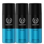 DENVER Saxe Deodorant 150ML(Pack of 3) | Long Lasting Deo for Men & Boys - Fast UK Delivery