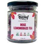 Bechef Flower Tea - Rose Lemon Grass Tea - 25 gm || Allergen Free || Rose & Lemon Blends || Fusion Tea || Skin care Tea || Healthy Tea || Bechef Flowers Tea - Fast UK Delivery