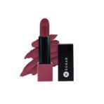 SUGAR Cosmetics Glide Peptide Serum Lipstick with Hyaluronic Acid & Vitamin E | Velvet Matte Finish | Long Lasting & Pigmented | 1 Swipe Full Coverage (06 Moscow Mulberry, 4.2gm) - Fast UK Delivery