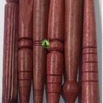 FA INDUSTRIES Foot Massage Wooden Reflexology Health Stick Tool Small Wooden Stick Therapy Reflexology Traditional Tool Hand Head Foot Face Body Red Wood - Wooden Massager Tools (Set of 6) - Brown - Fast UK Delivery