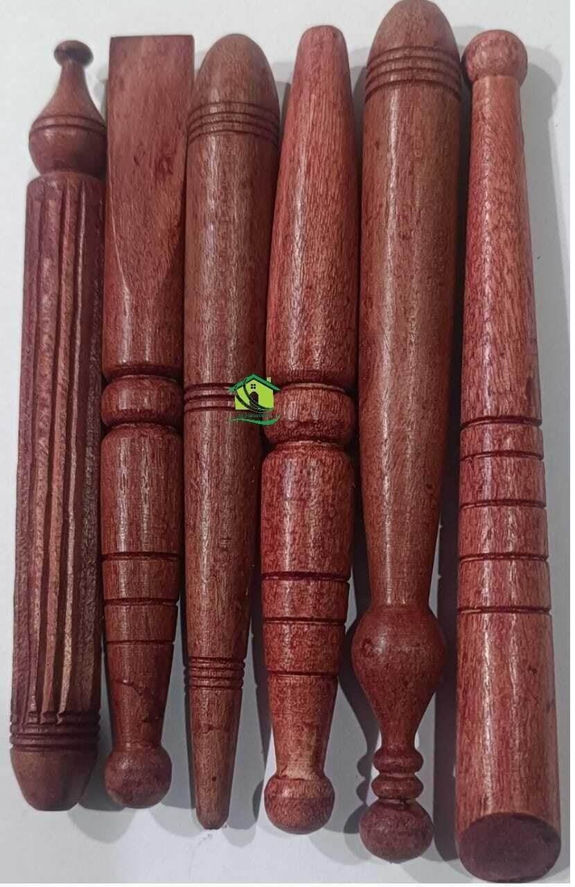 uk61l5edqYfbL-1-1.jpg FA INDUSTRIES Foot Massage Wooden Reflexology Health Stick Tool Small Wooden Stick Therapy Reflexology Traditional Tool Hand Head Foot Face Body Red Wood - Wooden Massager Tools (Set of 6) - Brown - Fast UK Delivery - Image 1