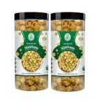 H&H HEALTH & HYGIENE Roasted Pudina Black Salt Makhana Sourced Directly Healthy Snack Fox Nuts | Lotus Puffs | Rich in Calcium | Maintains Weight | Fit for Fasting(Makhana) (100g, Pudina Pack Of 2) - Fast UK Delivery