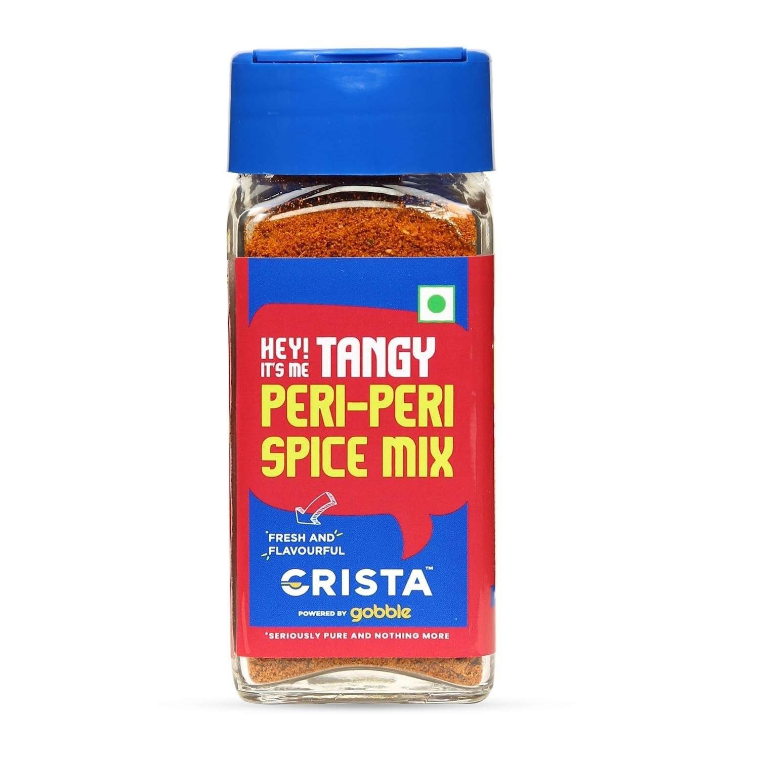 uk61lOH-LXaeL-1-1.jpg CRISTA Tangy Peri-Peri Spice Mix | Exotic Spices | Multi-purpose Seasoning | Trans Fat Free | Vegan | Zero added Colours, Fillers, Additives & Preservatives | 45 gms - Image 1