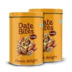 Farmley Date Bites|360 Gram|Dates Barfi Made With Dates, Pista, Cashews, Almonds, Honey And Pure Ghee|Dry Fruits Nuts, Healthy Delicious Indian Sweets, Gluten Free, No Added Sugar, (180 G, Pack Of 2) - Fast UK Delivery