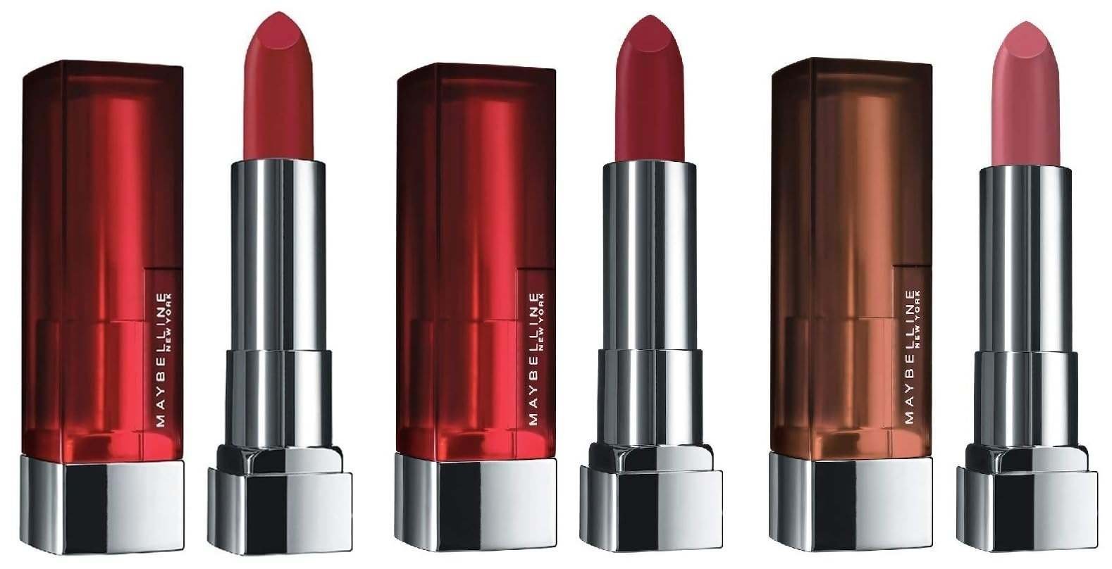 uk61lnrpyXCpL-1.jpg Maybelline New York Color Sensational Creamy Matte, Rich Ruby, Divine Wine and Touch of Spice Lipstick - Fast UK Delivery - Image 1