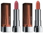 Maybelline New York Color Sensational Creamy Matte Lipstick, 657 Nude Nuance, 3.9g and Maybelline New York Color Sensational Creamy Matte Lipstick, 660 Touch of Spice, 3.9g - Fast UK Delivery