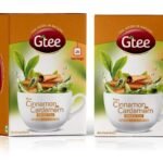 GTEE Green Tea Bags - Cinnamon & Cardamom, 25 Tea bags (Pack of 2) - Fast UK Delivery