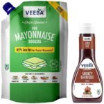 Veeba Eggless Mayonnaise (875g) I Veg Mayonnaise I 100% Vegetarian Mayo I Extra Creamy and Delicious I Rich and thick texture I Dip, Spread and Dunk & Veeba Sauces, Barbeque Sauce, 330g - Fast UK Delivery